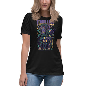 Chillin Smoking Monkey Relaxed T-Shirt