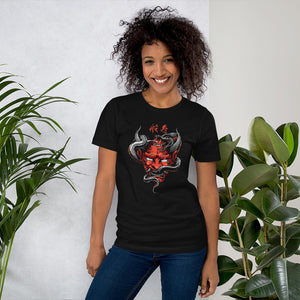 Oni Demon with a Snake Unisex T-Shirt