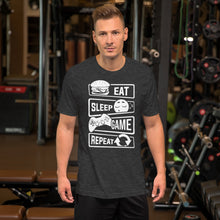Load image into Gallery viewer, Eat Sleep Game Repeat Unisex T-Shirt