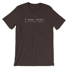 Load image into Gallery viewer, I know Html Unisex T-Shirt