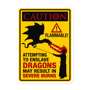 Caution Dragons stickers