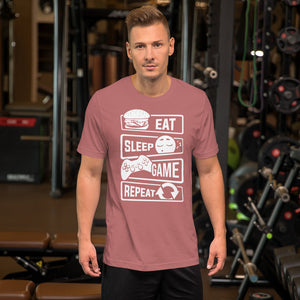 Eat Sleep Game Repeat Unisex T-Shirt