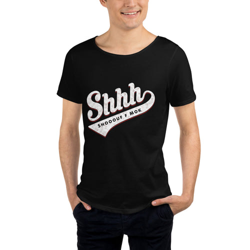 Shhhhhhh Shoouf F Mok Funny Men's Raw Neck Tee