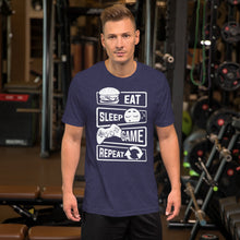 Load image into Gallery viewer, Eat Sleep Game Repeat Unisex T-Shirt