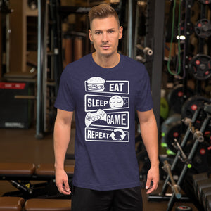 Eat Sleep Game Repeat Unisex T-Shirt