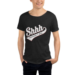 Shhhhhhh Shoouf F Mok Funny Men's Raw Neck Tee