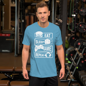 Eat Sleep Game Repeat Unisex T-Shirt