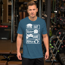 Load image into Gallery viewer, Eat Sleep Game Repeat Unisex T-Shirt