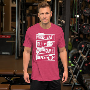 Eat Sleep Game Repeat Unisex T-Shirt