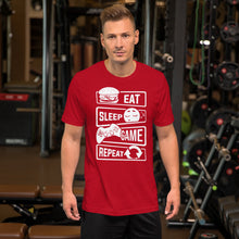 Load image into Gallery viewer, Eat Sleep Game Repeat Unisex T-Shirt