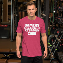 Load image into Gallery viewer, Gamers Don&#39;t Die They Respawn Unisex T-Shirt