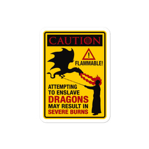 Caution Dragons stickers