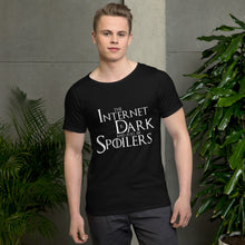 Load image into Gallery viewer, The Internet is Dark and full of Spoilers Men&#39;s Raw Neck Tee