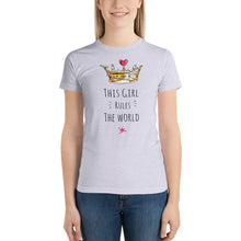 Load image into Gallery viewer, This Girl Rules The World - women&#39;s t-shirt