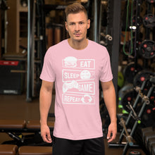Load image into Gallery viewer, Eat Sleep Game Repeat Unisex T-Shirt